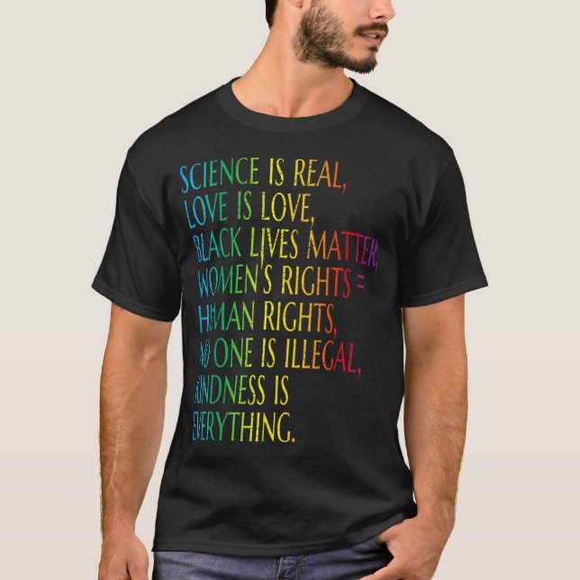 Camiseta Ciência é verdadeira gentileza é tudo amor (Frente)