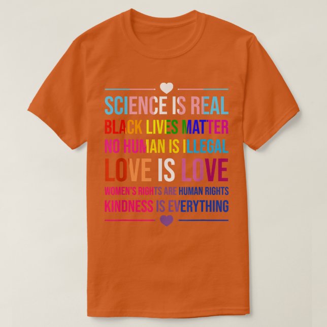 Camiseta Ciência é verdadeira gentileza é tudo que o amor é (Frente do Design)