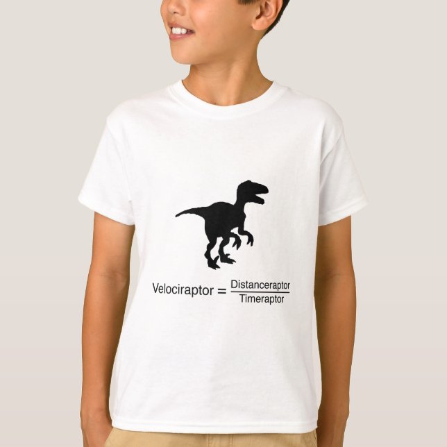 Camiseta ciência engraçada do velociraptor (Frente)