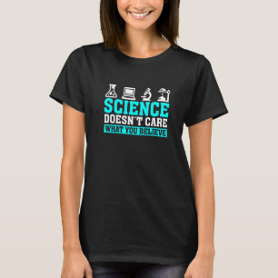 Camiseta Ciência engraçada não se importa dizendo ciência f
