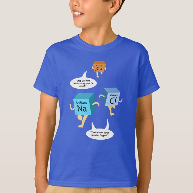 Camiseta Ciência Engraçada Química de Elementos de Mesa Per (Frente)