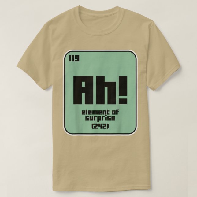 Camiseta Ciência Engraçada Química Motivação Elemento Nerd  (Frente do Design)