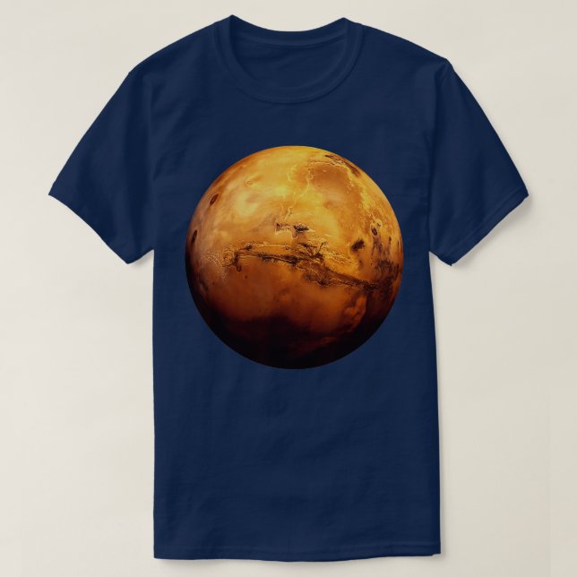 Camiseta Ciência Espacial Astronômica do Planeta Marte (Frente do Design)