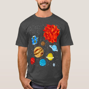 Camiseta Ciência espacial Planetas Astronautas do Universo