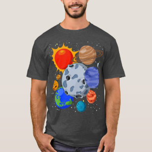 Camiseta Ciência espacial Planetas Astronautas do Universo