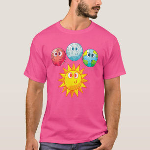 Camiseta Ciência Espacial Planetas Cóteos Galáxicos Astrôno