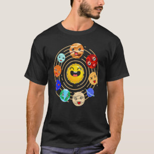 Camiseta Ciência Espacial Planetas Cutos Astronomia Univers