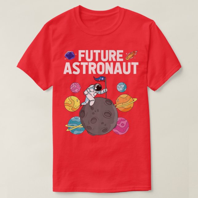 Camiseta Ciência Espacial Planície da Lua Galay Futuro Como (Frente do Design)