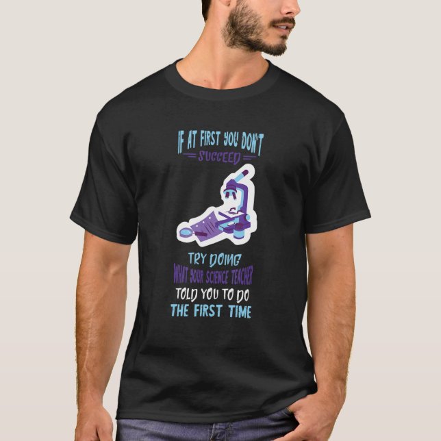 Camiseta Ciência — Experiência de Professores Microscópio Q (Frente)