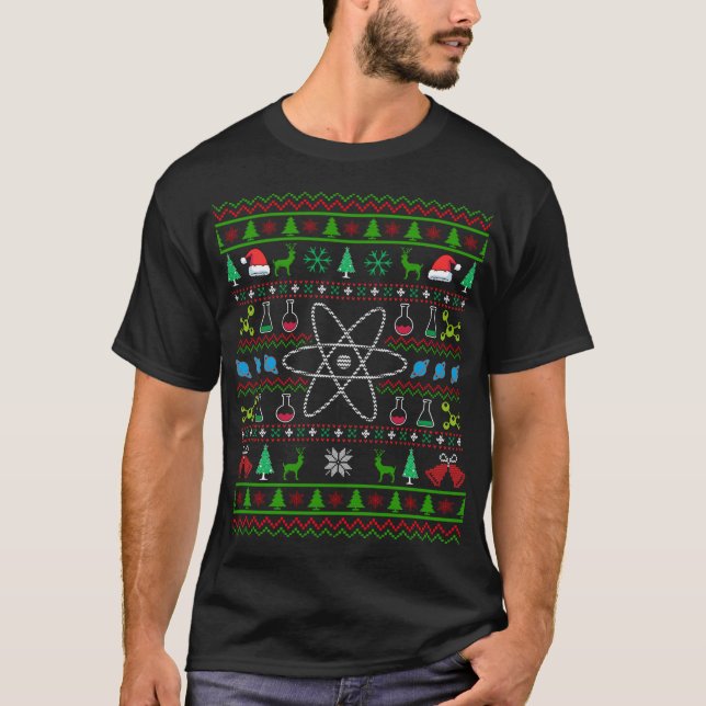 Camiseta Ciência Feia do Sweater de Natal (Frente)