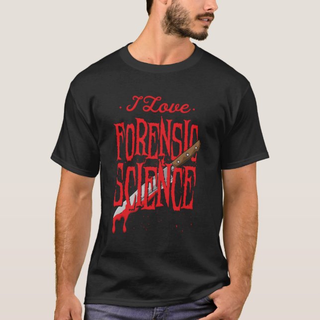 Camiseta Ciência Forense Para Investigador Forense (Frente)