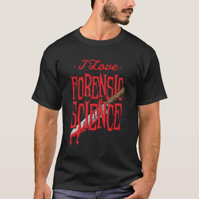 Camiseta Ciência Forense Para Investigador Forense (Frente)