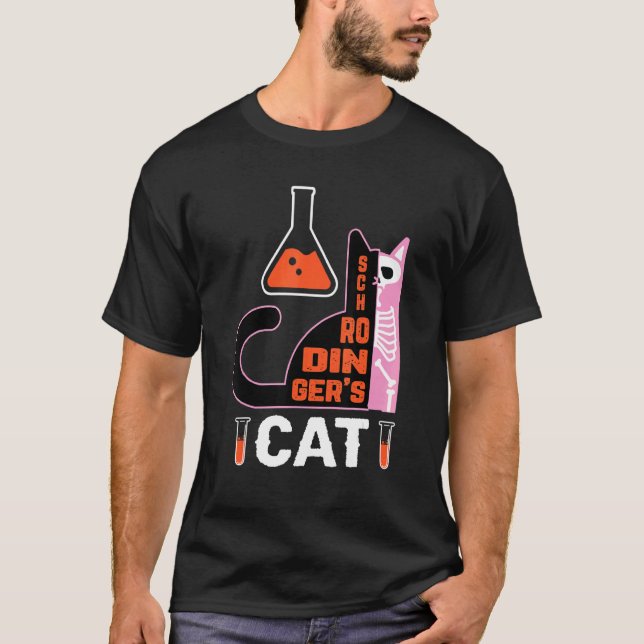 Camiseta Ciência  Gato de Schrödinger (Frente)