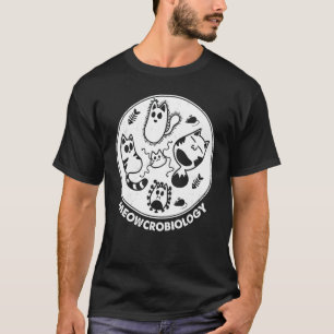 Camiseta Ciência Meowcrobiologia Gato Engraçado Amante