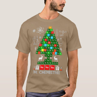 Camiseta Ciência Natal Oh Química Química Árvore Química