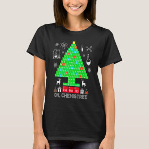 Camiseta Ciência Natal Oh Química Química Árvore Química Ch