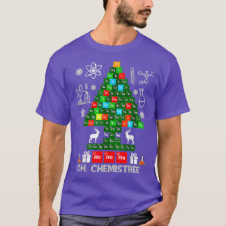 Camiseta Ciência Natal Oh Química Química de Árvore Química