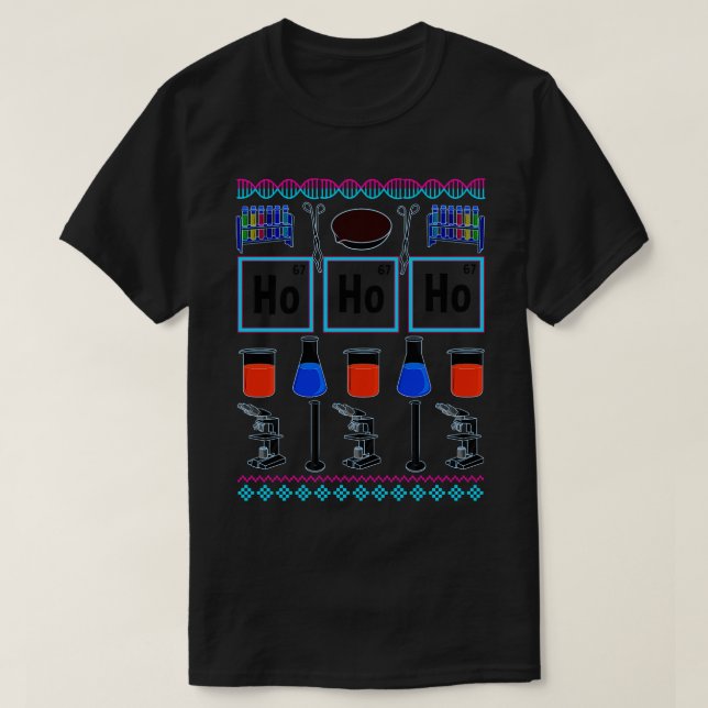 Camiseta Ciência Oferece Ciência Feia Suor De Natal Feio (Frente do Design)