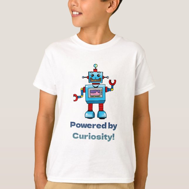 Camiseta ciência para crianças - robô (Frente)