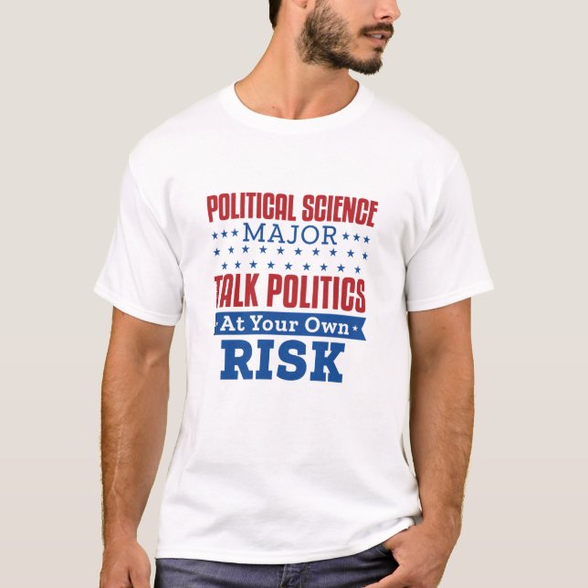Camiseta Ciência Política Grande Política Falas Política Ri (Frente)