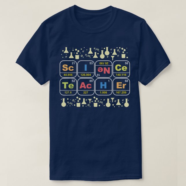 Camiseta Ciência Professora de Química Física Experiência e (Frente do Design)