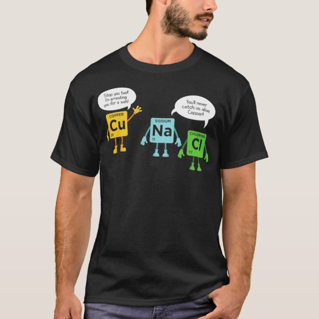 Camiseta Ciência Química Mesa Periódica Cientista N (Frente)