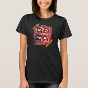 Camiseta Ciência Sem Medo Química de Mesas Periódica Humor