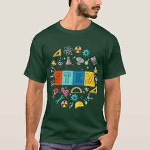 Camiseta Ciência Stemecnologia Engenharia Matemático de vol