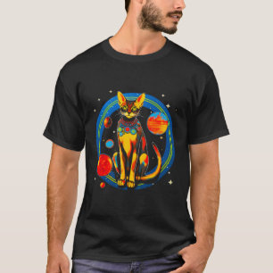 Camiseta Ciência Universo do Gato Abissino