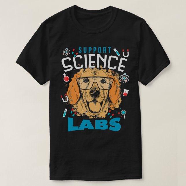 Camiseta Ciências de apoio Labrador Retriever Dog (Frente do Design)