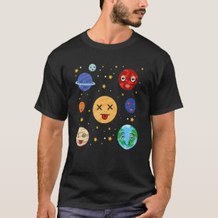 Camiseta Cientista Astronômico Criança Planetas Custa Exter