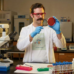 Camiseta Cientista bacteriologista engraçado com bigode gra