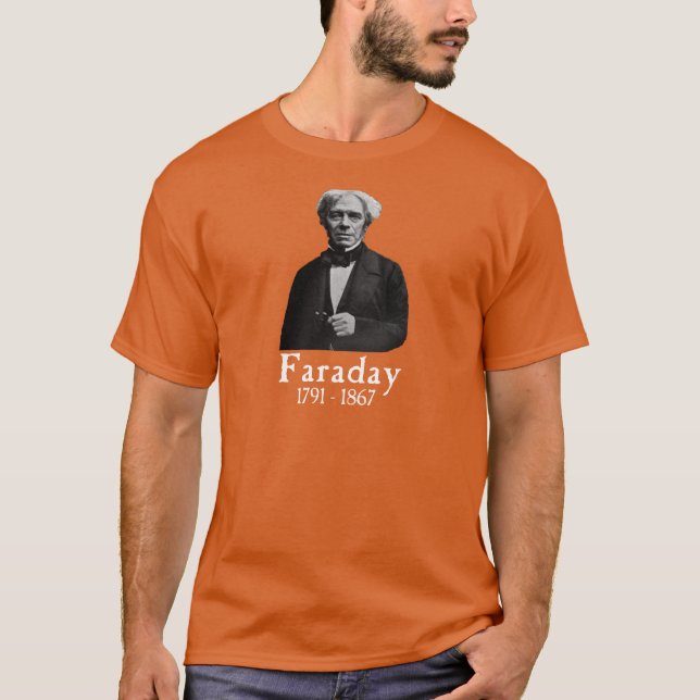 Camiseta Cientista britânico Michael Faraday (Frente)