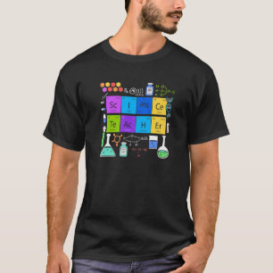 Camiseta Cientista Ciência Química Fã Elementos Professor F