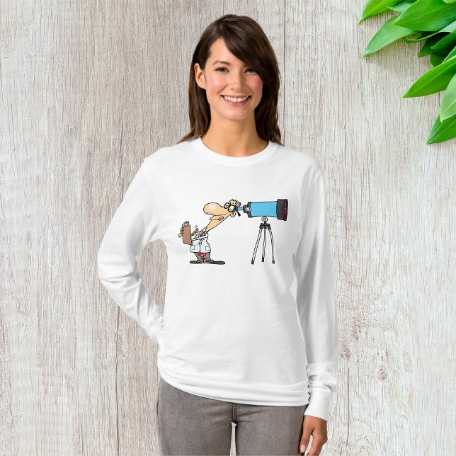Camiseta Cientista com Telescope Astronomy Science Humor (Criador carregado)