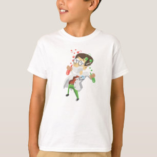 Camiseta Cientista com tubos de ensaio