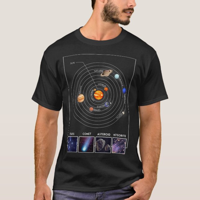 Camiseta Cientista da Astronomia Legal do Sistema Solar (Frente)
