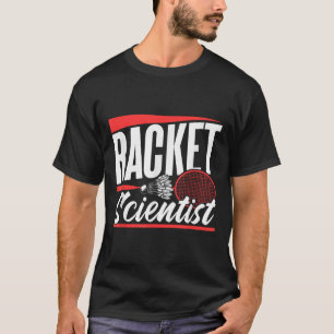 Camiseta Cientista da Raquete Amante do Badminton Jogador d