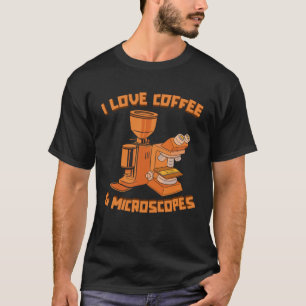 Camiseta Cientista de Café de Biologia Estudante Professor 