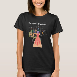 Camiseta Cientista de Foguetes do Motor Raptor