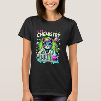 Camiseta Cientista de Gato Química Estudante de Ciência Ama