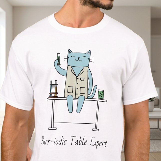 Camiseta Cientista de gatos, gatos de química, inteligência (Criador carregado)