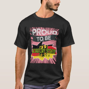 Camiseta Cientista de laboratório orgulhoso cidadão Cuidado