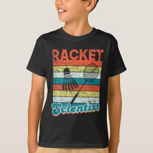 Camiseta Cientista de Raquete Divertido Jogador de Badminto