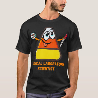 CAMISETA CIENTISTA DO LABORATÓRIO MÉDICO HALLOWEEN CANDY MN