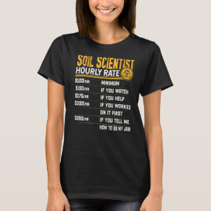 Camiseta Cientista do Solo Taxa Horária da Agricultura do S