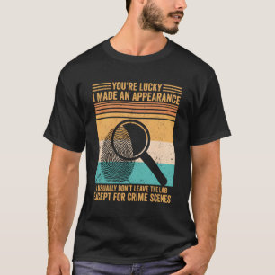 Camiseta Cientista Forense Eu Não Deixo O Laboratório Excet