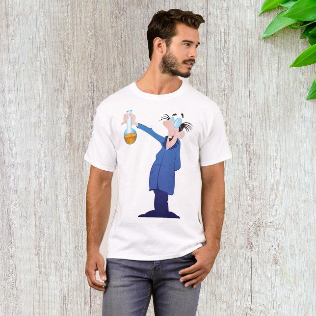 Camiseta Cientista Louco Segurando Béquer Diversão Científi (Criador carregado)