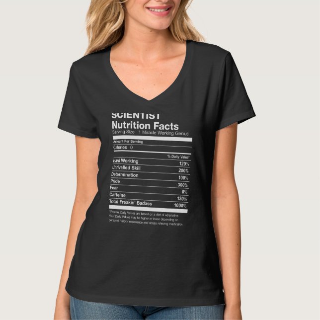 Camiseta Cientista Nutrição Fala Engraçado (Frente)