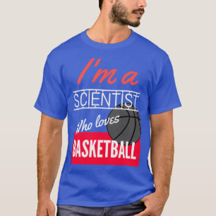 Camiseta Cientista que adora basquete